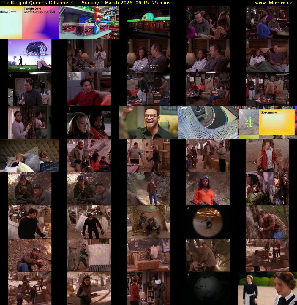 The King of Queens (Channel 4) Sunday 1 March 2026 06:15 - 06:40
