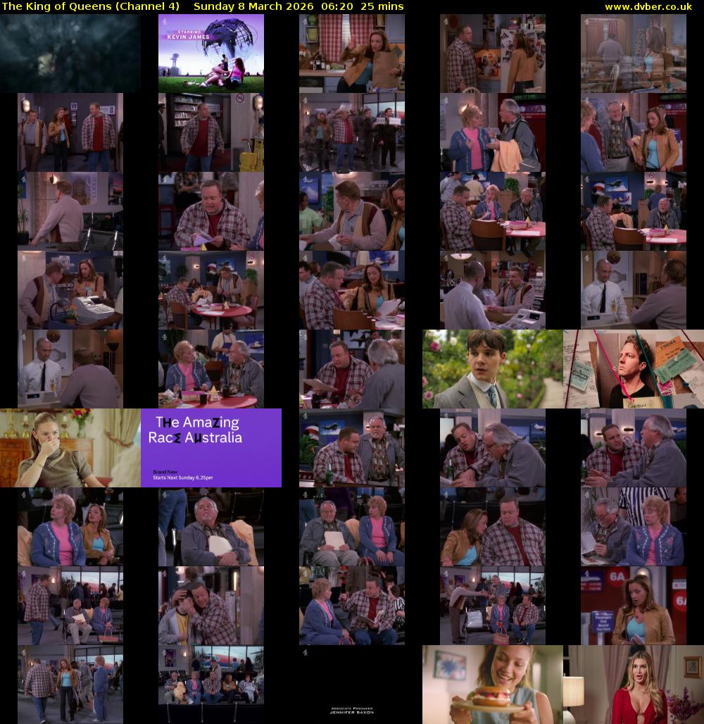 The King of Queens (Channel 4) Sunday 8 March 2026 06:20 - 06:45