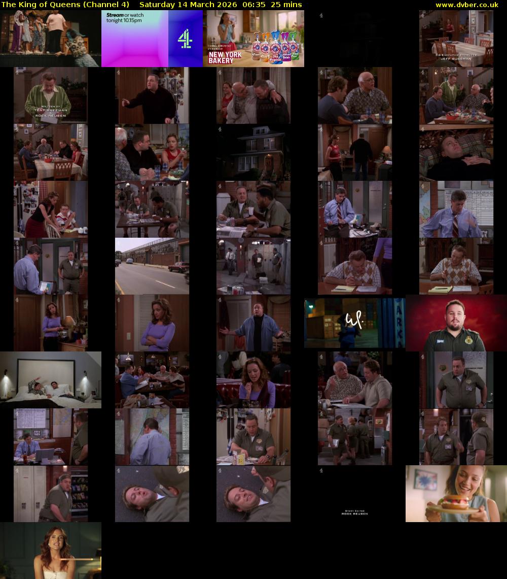The King of Queens (Channel 4) Saturday 14 March 2026 06:35 - 07:00