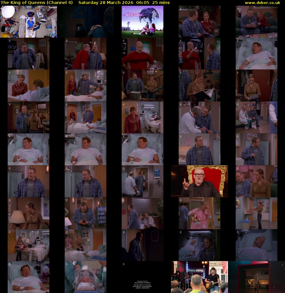 The King of Queens (Channel 4) Saturday 28 March 2026 06:05 - 06:30