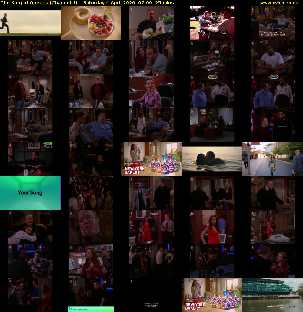 The King of Queens (Channel 4) Saturday 4 April 2026 07:00 - 07:25