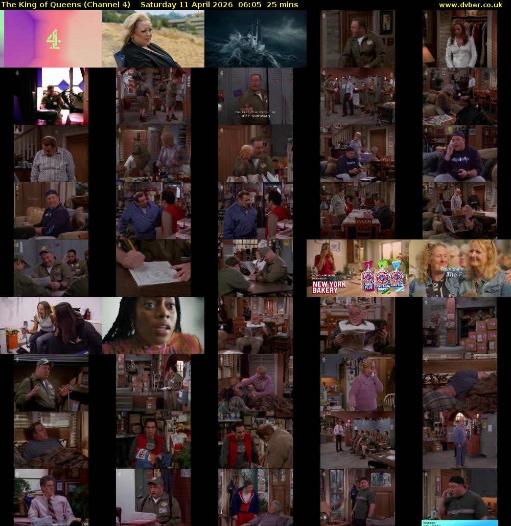 The King of Queens (Channel 4) Saturday 11 April 2026 06:05 - 06:30