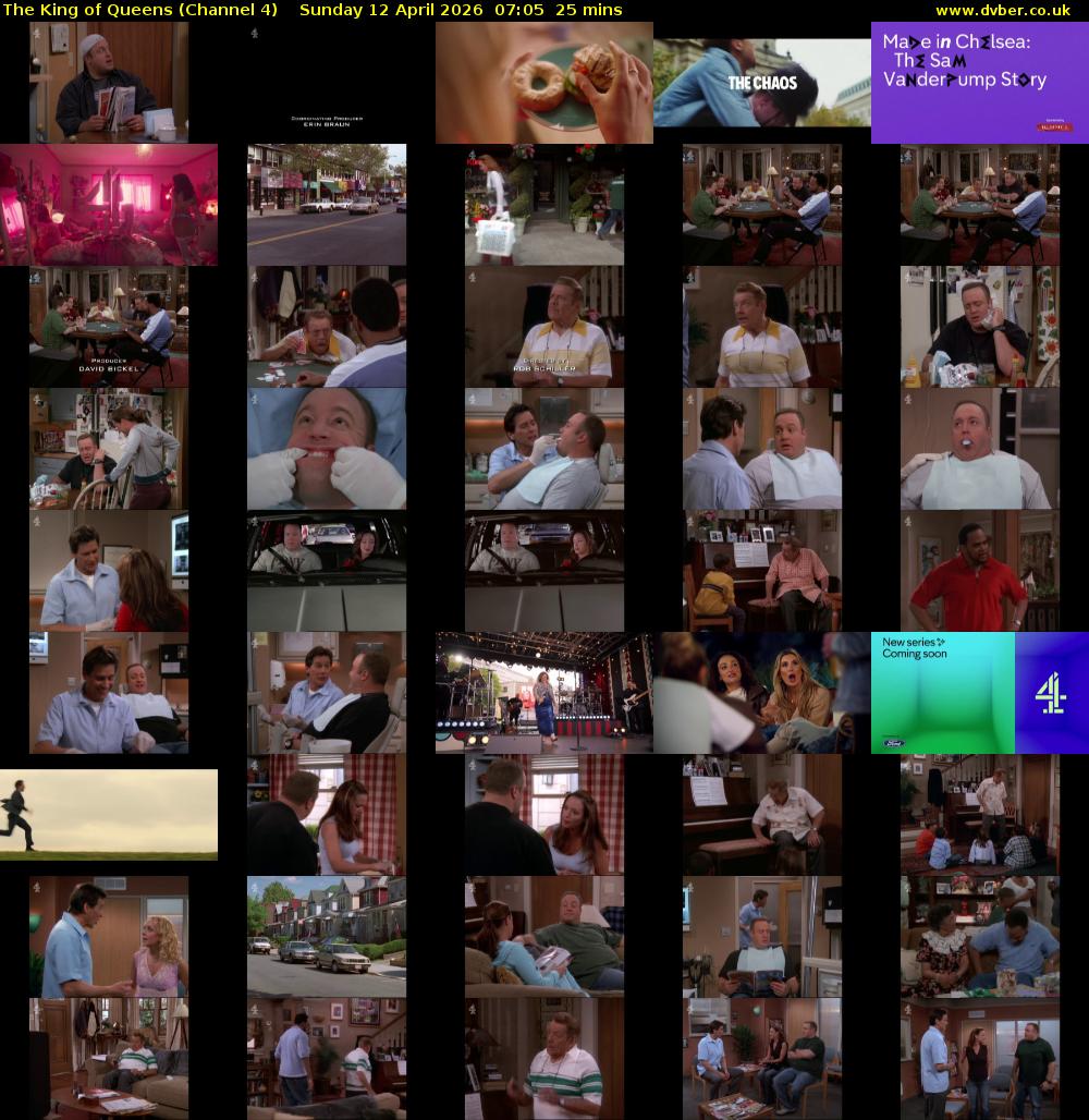 The King of Queens (Channel 4) Sunday 12 April 2026 07:05 - 07:30