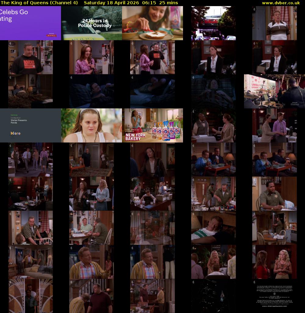 The King of Queens (Channel 4) Saturday 18 April 2026 06:15 - 06:40