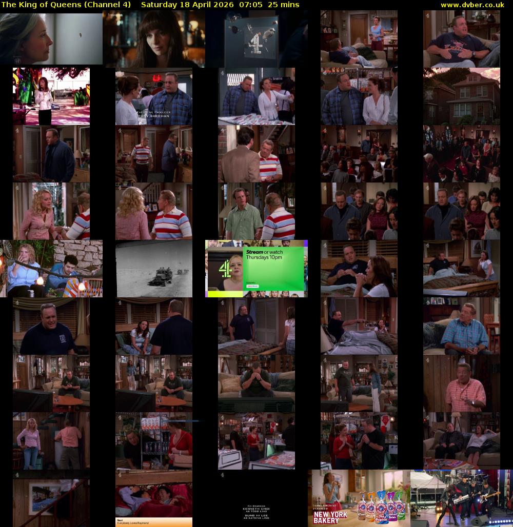 The King of Queens (Channel 4) Saturday 18 April 2026 07:05 - 07:30