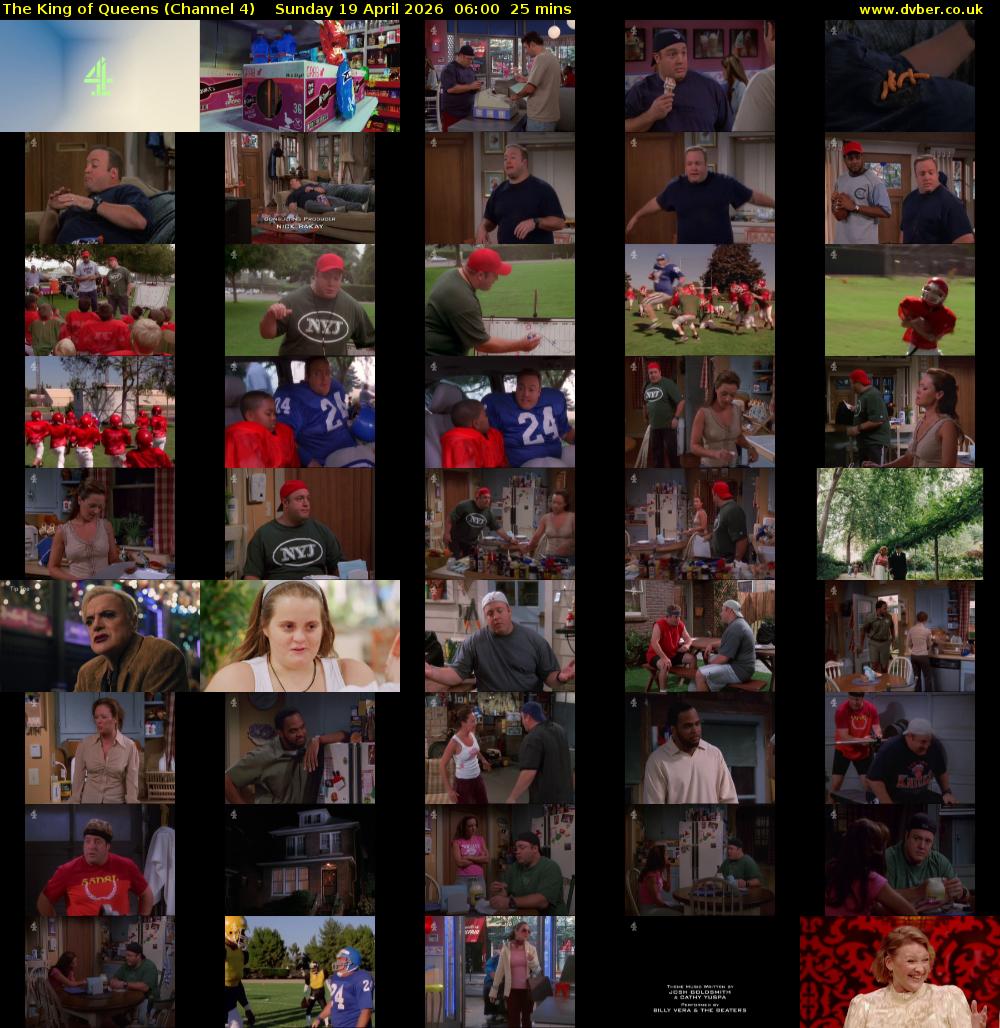The King of Queens (Channel 4) Sunday 19 April 2026 06:00 - 06:25