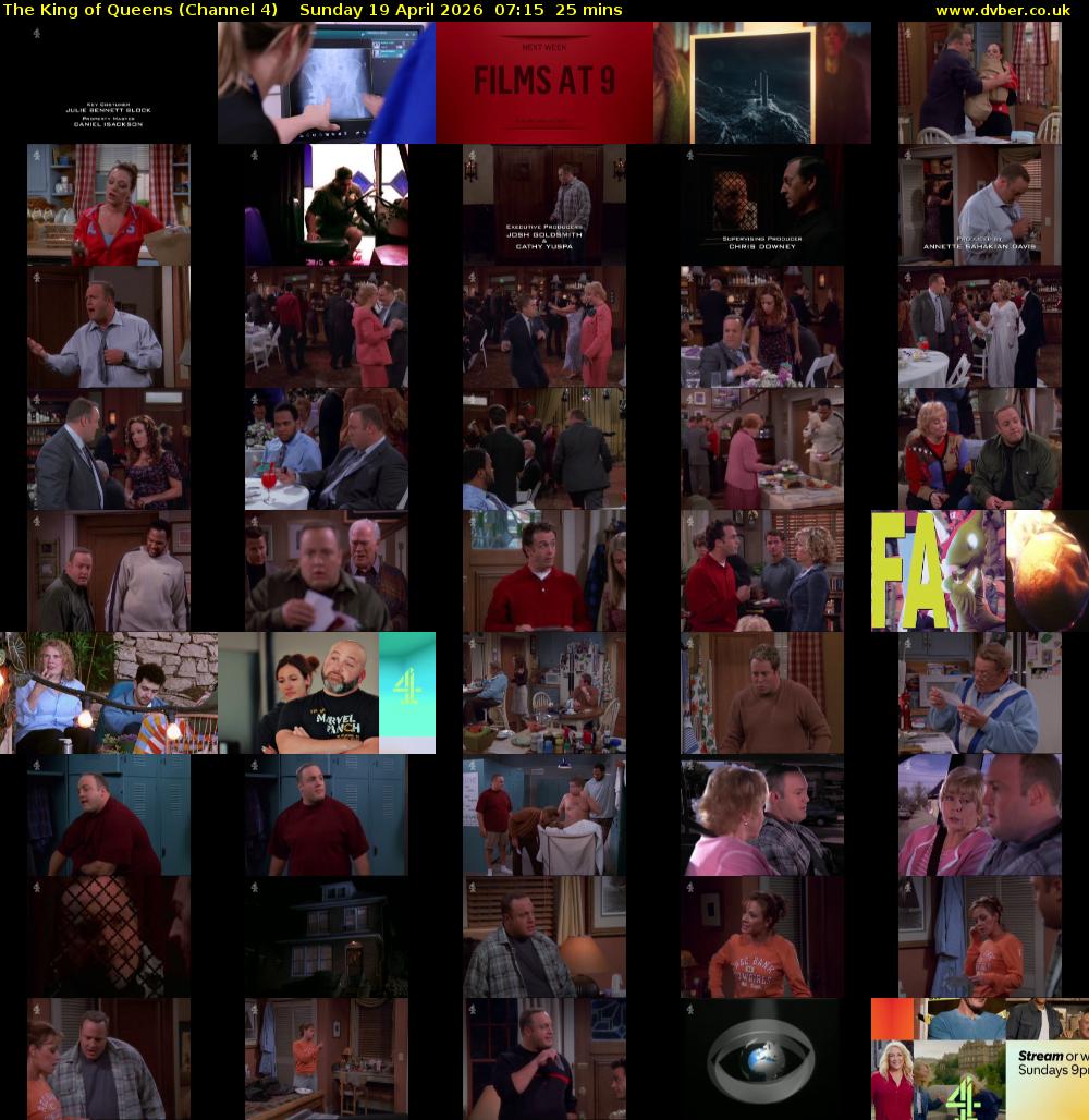 The King of Queens (Channel 4) Sunday 19 April 2026 07:15 - 07:40