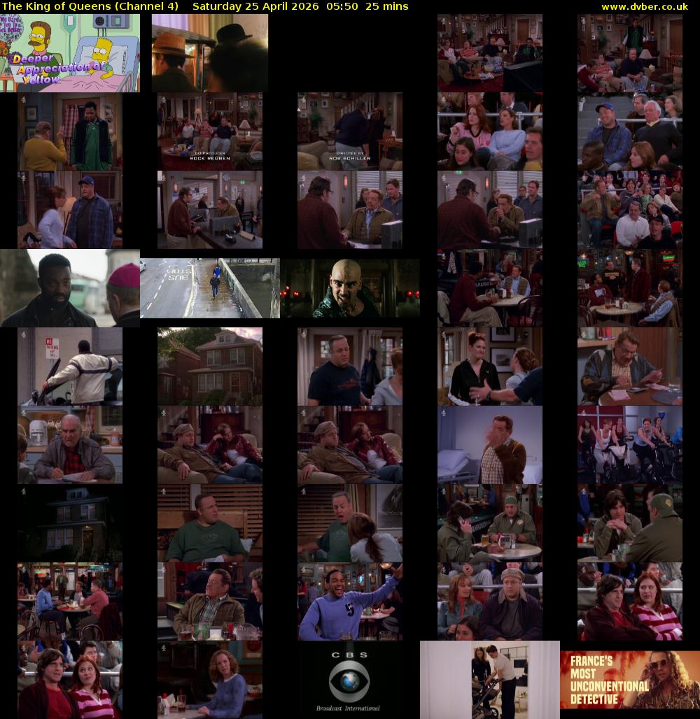 The King of Queens (Channel 4) Saturday 25 April 2026 05:50 - 06:15