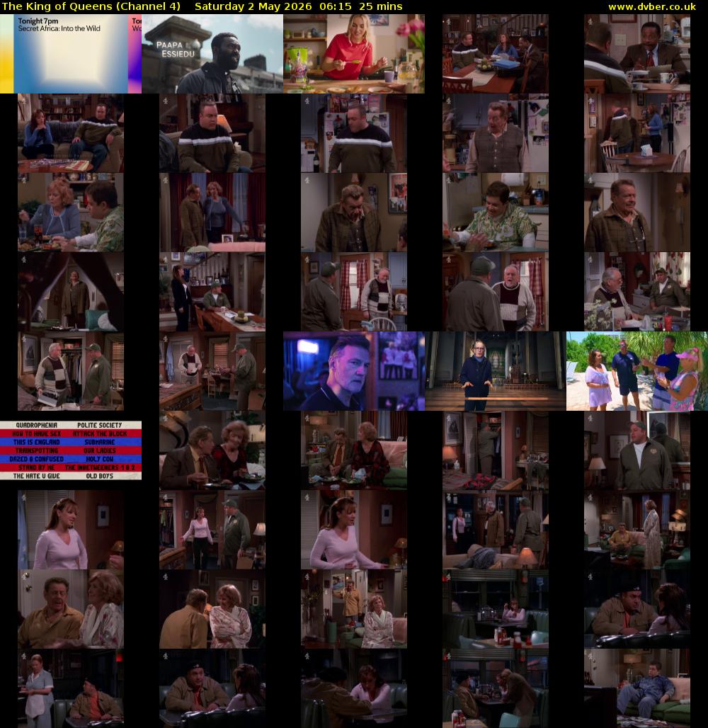 The King of Queens (Channel 4) Saturday 2 May 2026 06:15 - 06:40