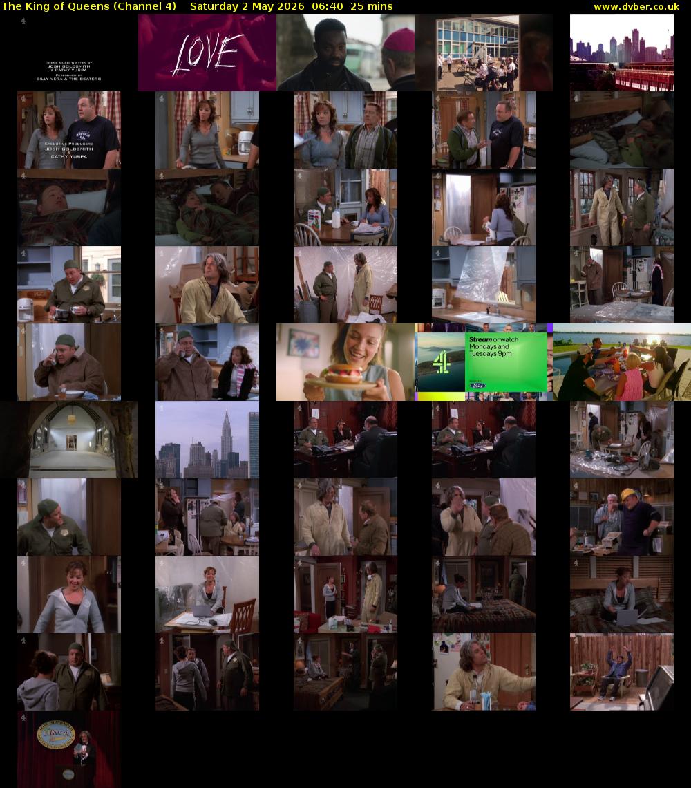 The King of Queens (Channel 4) Saturday 2 May 2026 06:40 - 07:05
