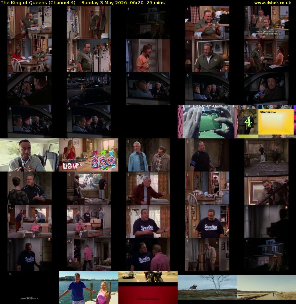 The King of Queens (Channel 4) Sunday 3 May 2026 06:20 - 06:45
