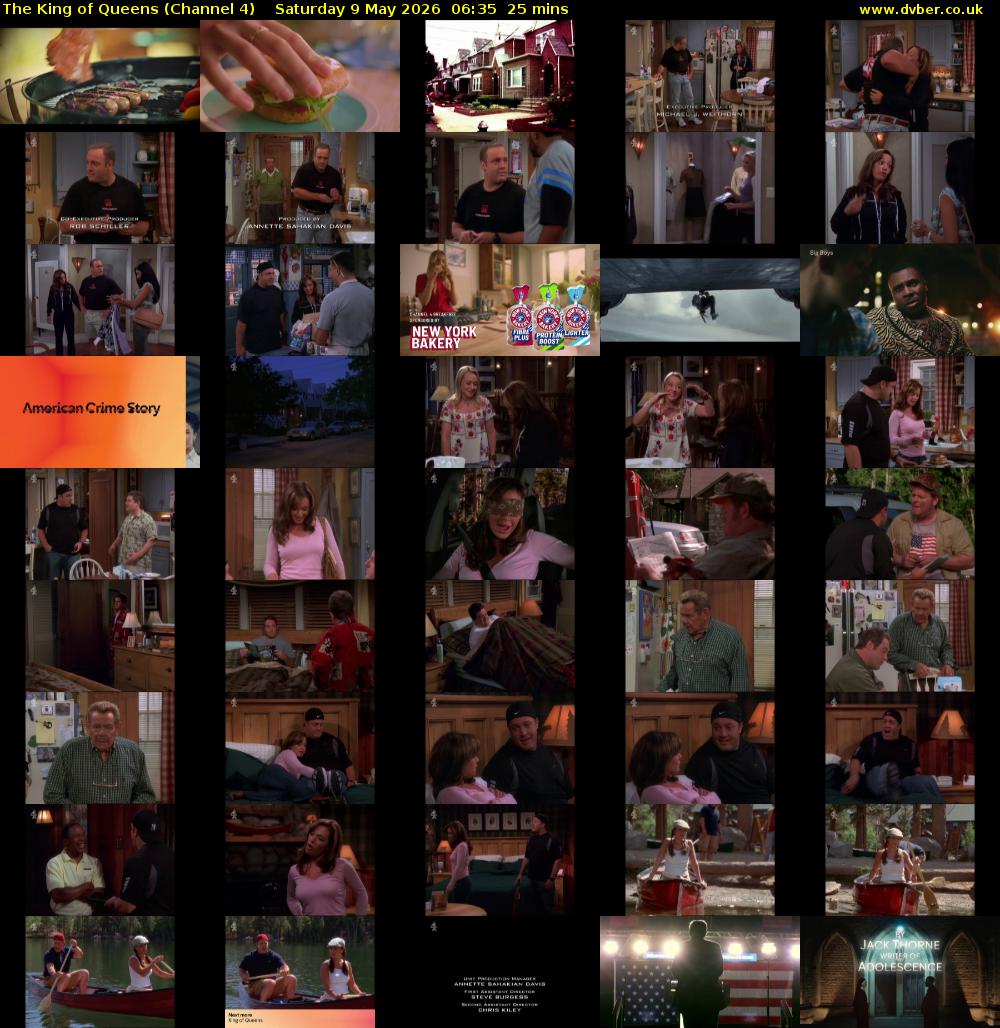 The King of Queens (Channel 4) Saturday 9 May 2026 06:35 - 07:00