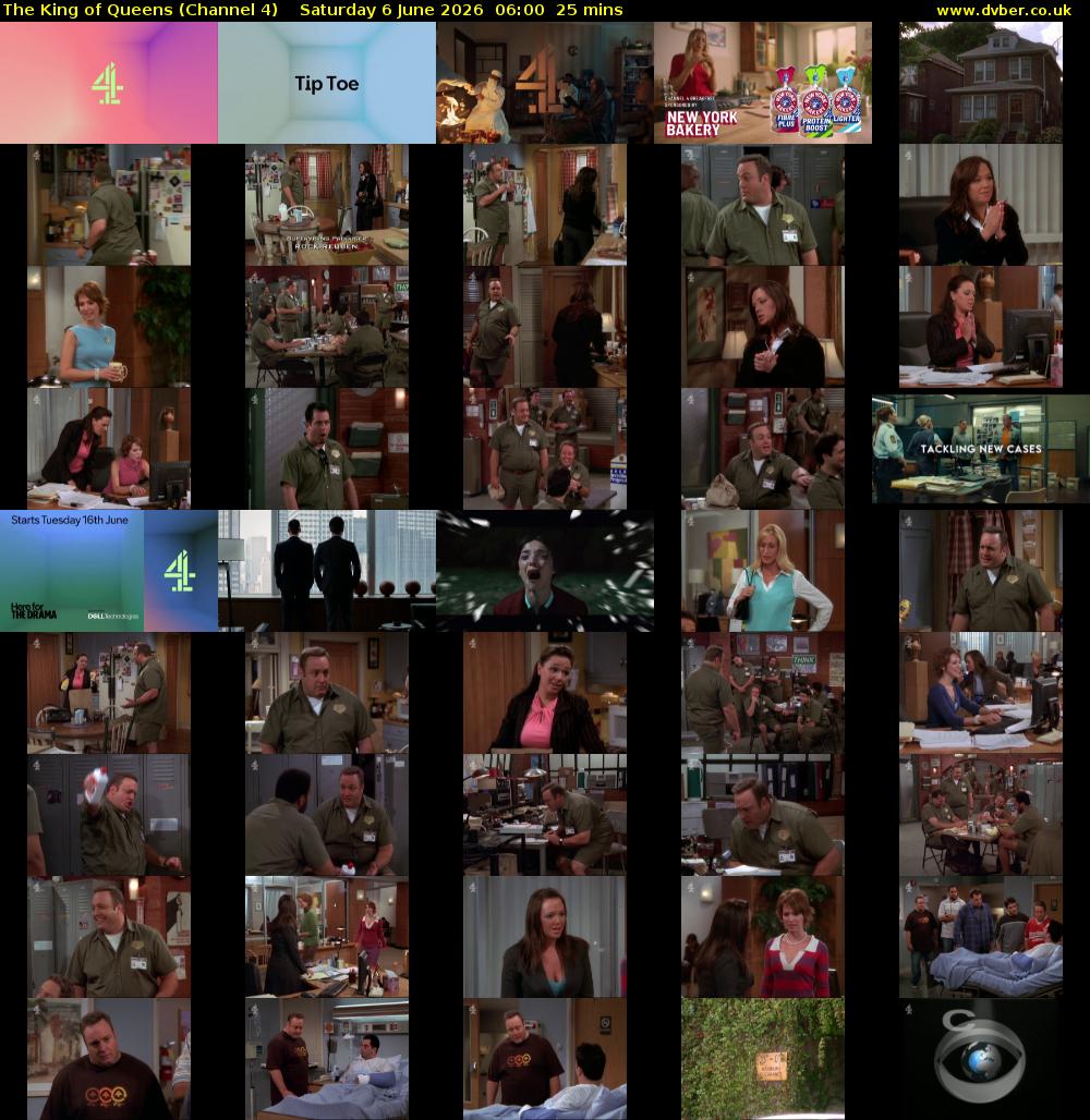 The King of Queens (Channel 4) Saturday 6 June 2026 06:00 - 06:25