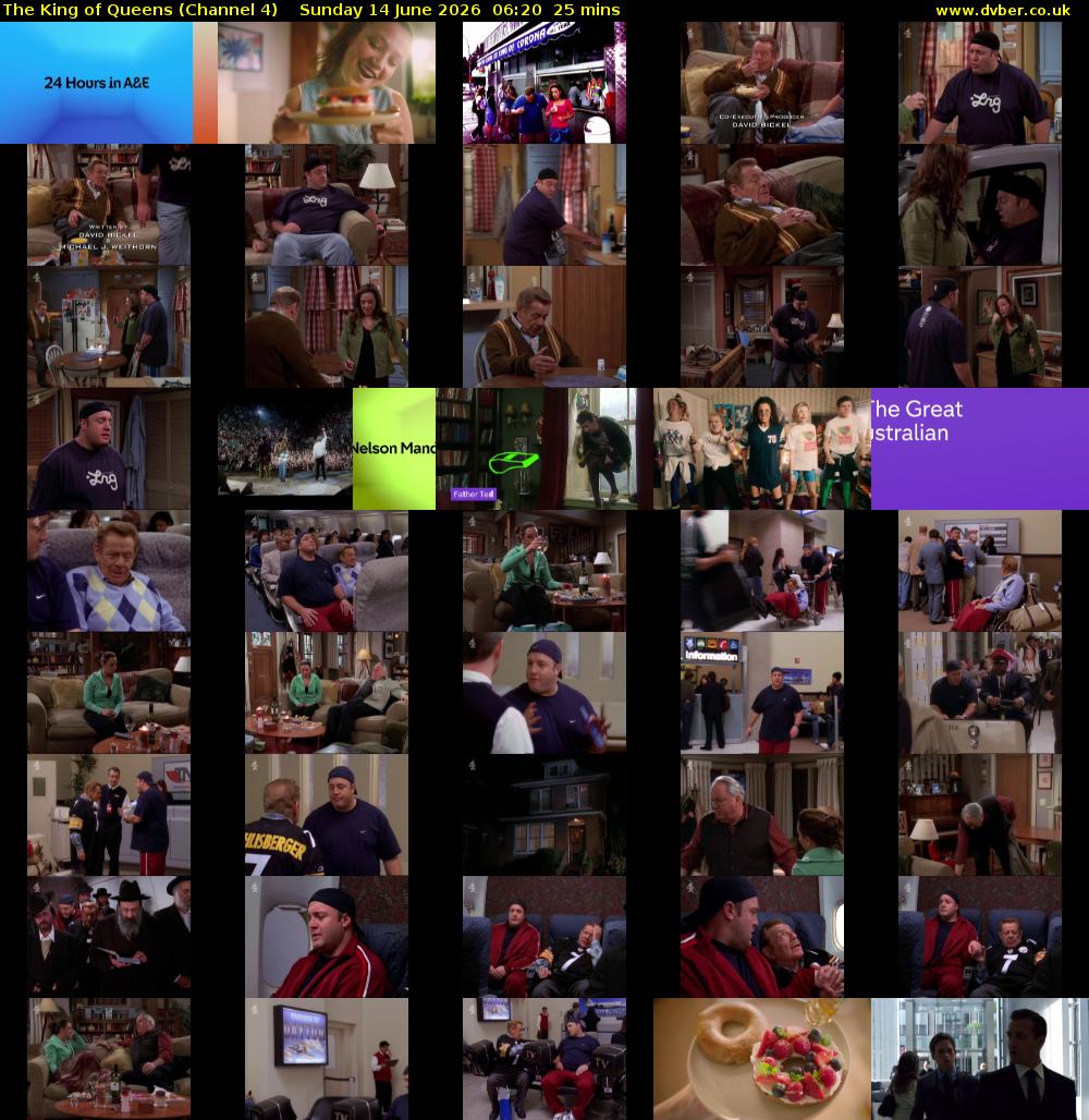 The King of Queens (Channel 4) Sunday 14 June 2026 06:20 - 06:45