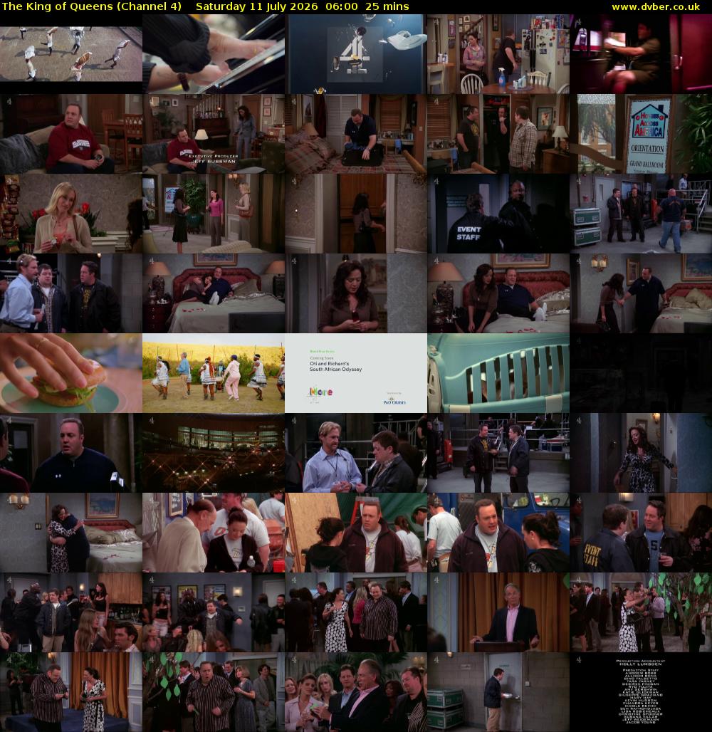 The King of Queens (Channel 4) Saturday 11 July 2026 06:00 - 06:25