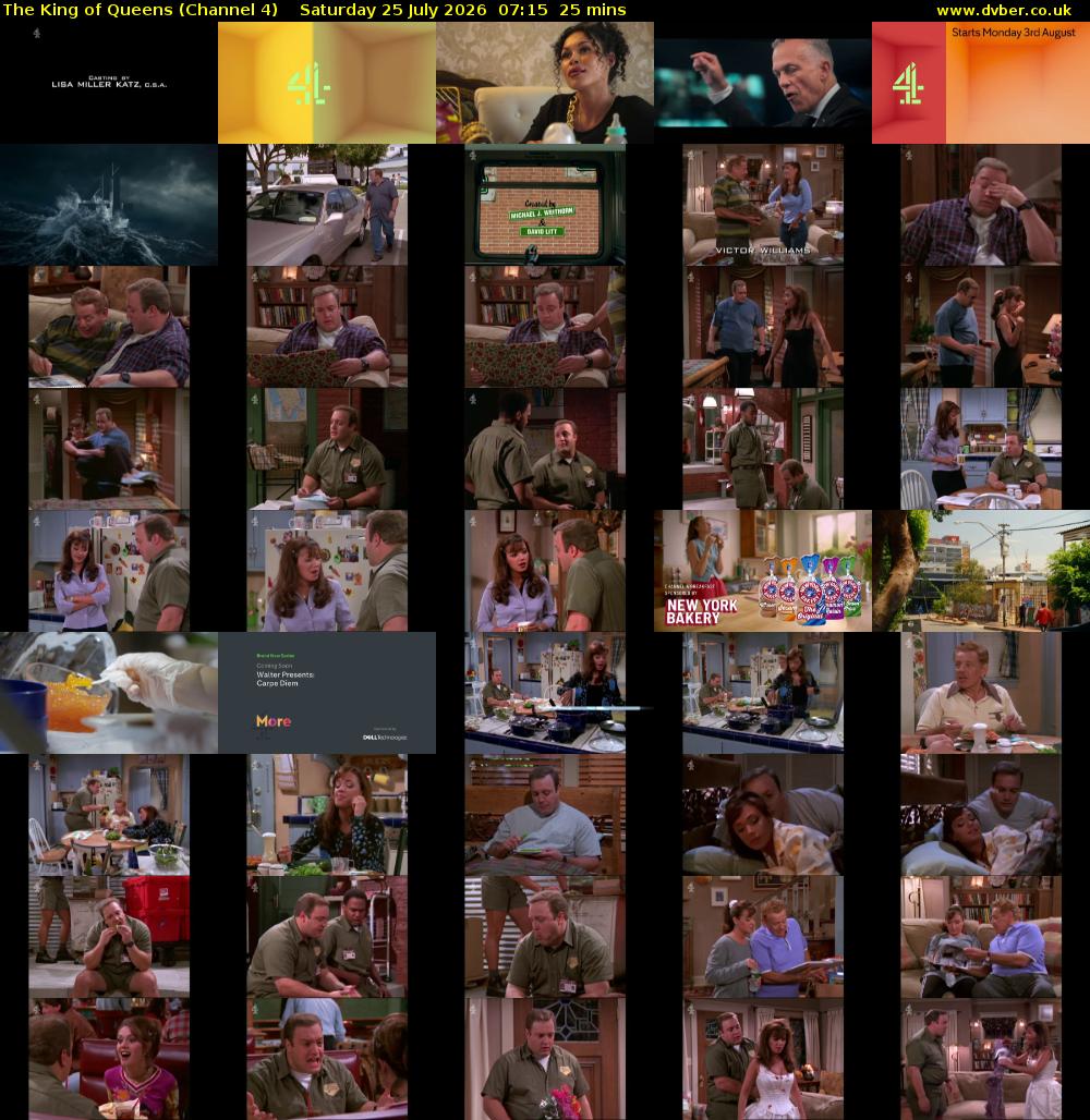 The King of Queens (Channel 4) Saturday 25 July 2026 07:15 - 07:40