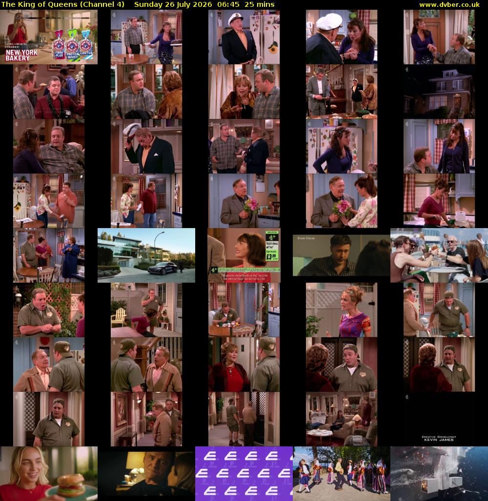 The King of Queens (Channel 4) Sunday 26 July 2026 06:45 - 07:10