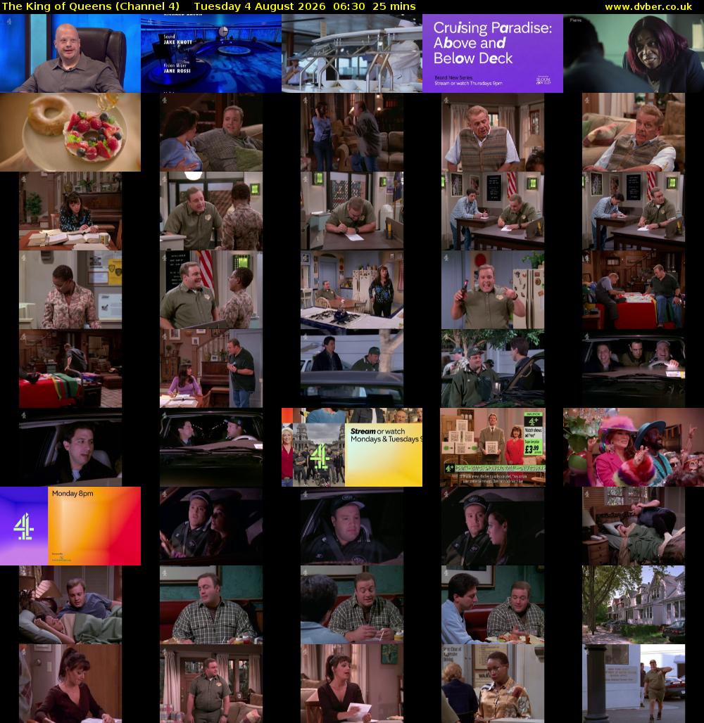 The King of Queens (Channel 4) Tuesday 4 August 2026 06:30 - 06:55