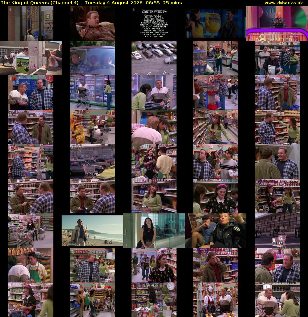 The King of Queens (Channel 4) Tuesday 4 August 2026 06:55 - 07:20