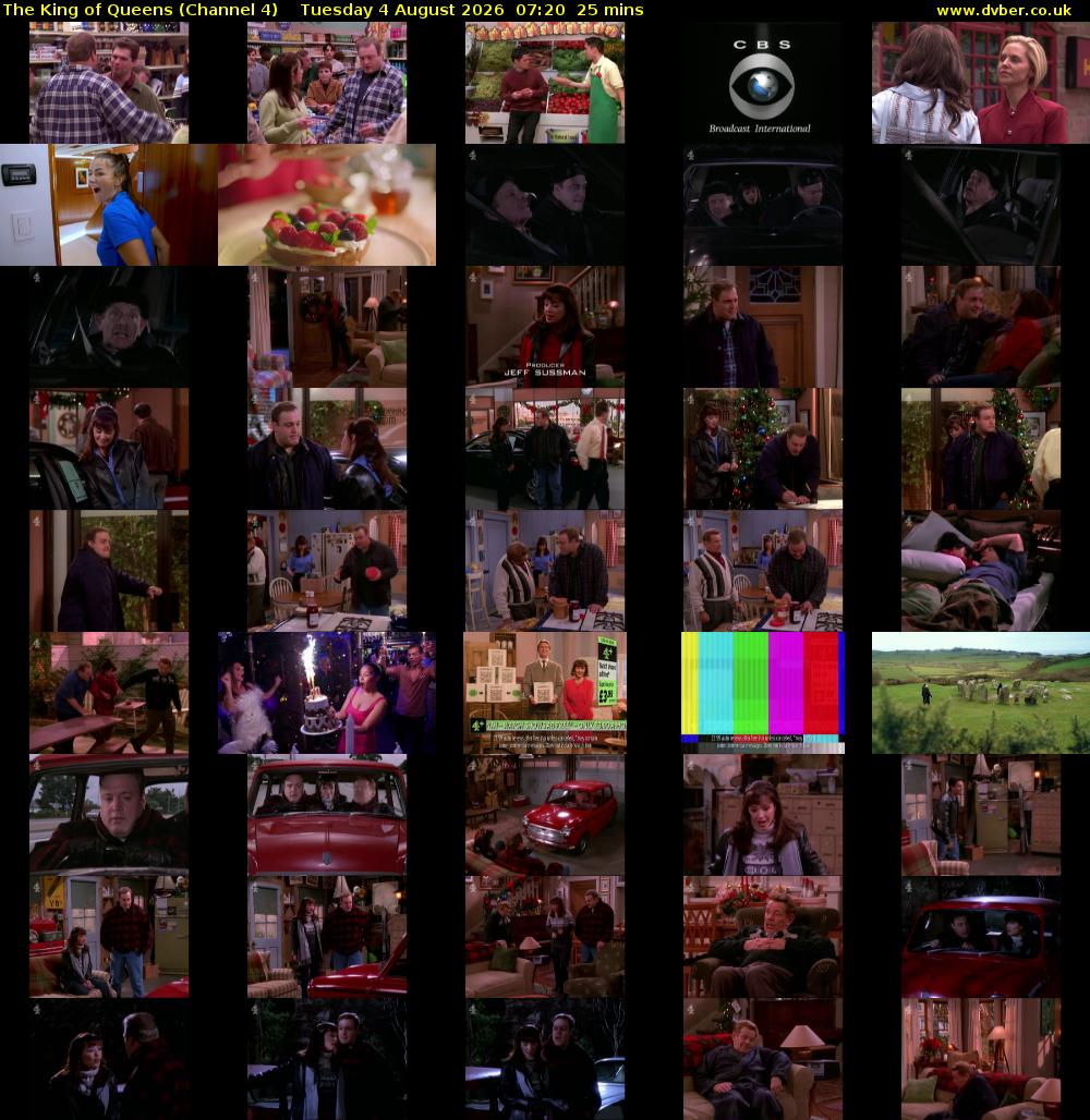 The King of Queens (Channel 4) Tuesday 4 August 2026 07:20 - 07:45