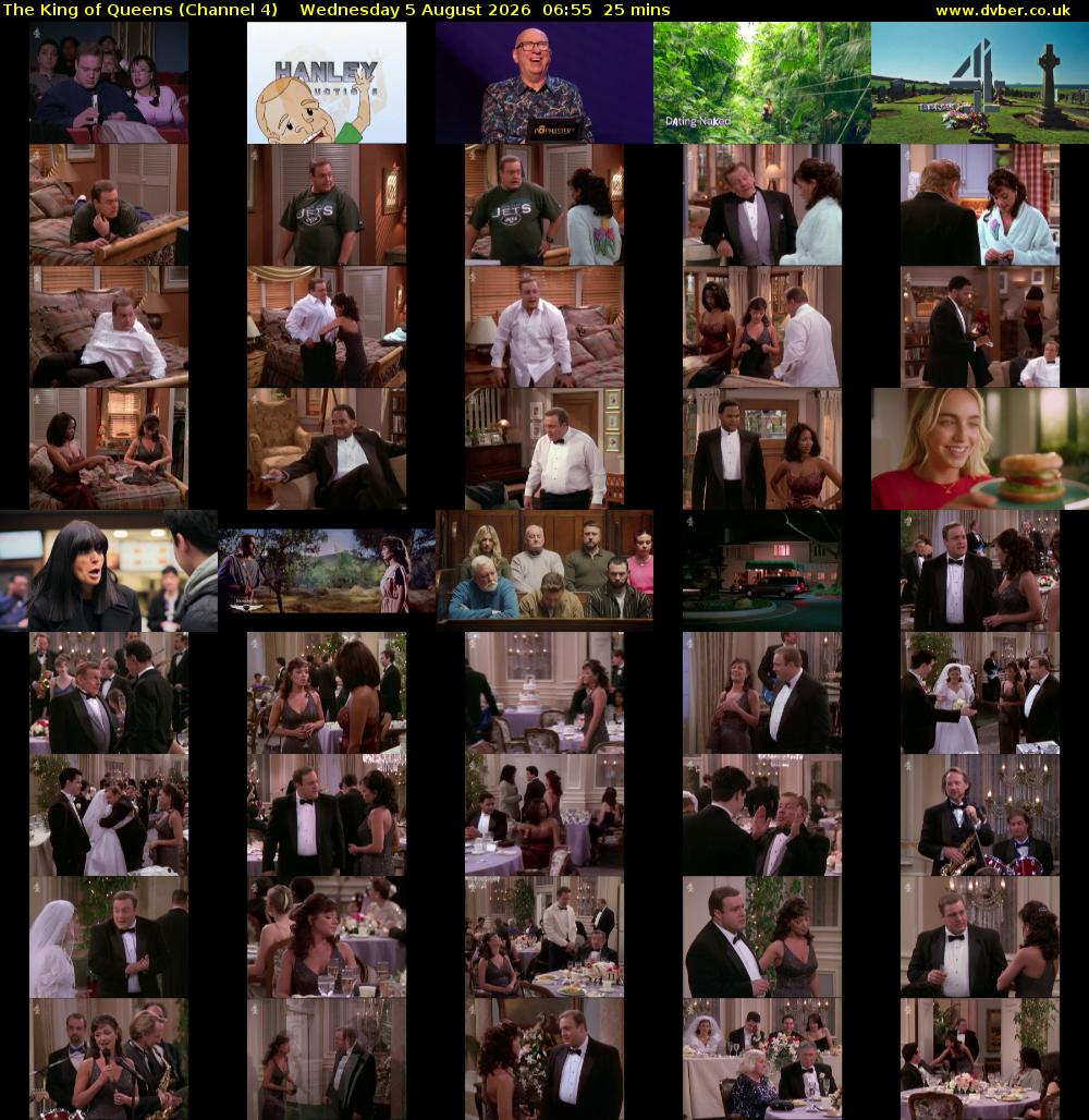 The King of Queens (Channel 4) Wednesday 5 August 2026 06:55 - 07:20