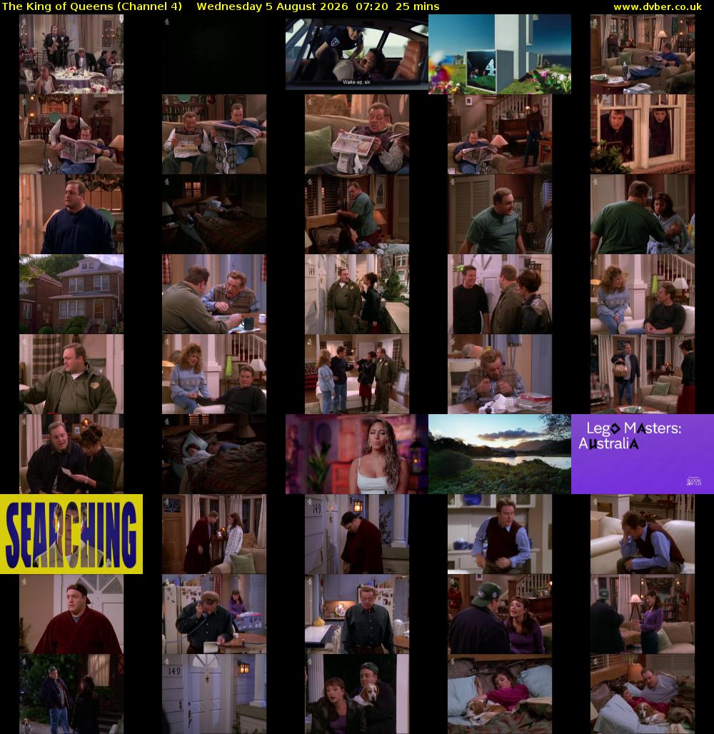 The King of Queens (Channel 4) Wednesday 5 August 2026 07:20 - 07:45