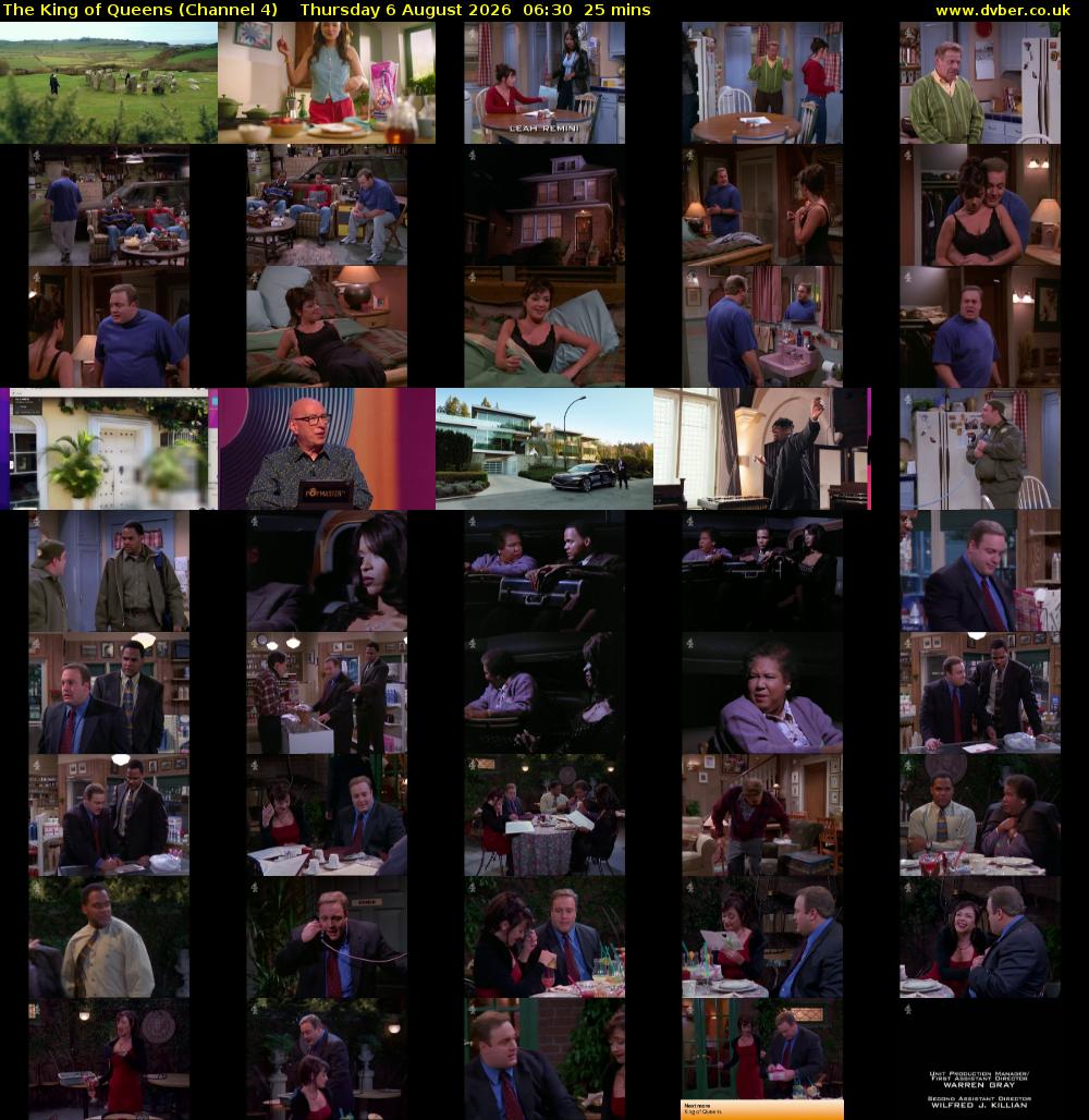 The King of Queens (Channel 4) Thursday 6 August 2026 06:30 - 06:55