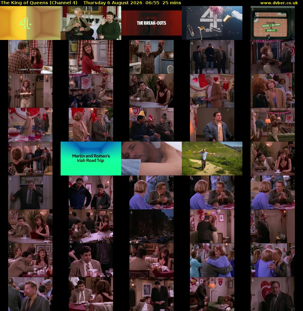 The King of Queens (Channel 4) Thursday 6 August 2026 06:55 - 07:20