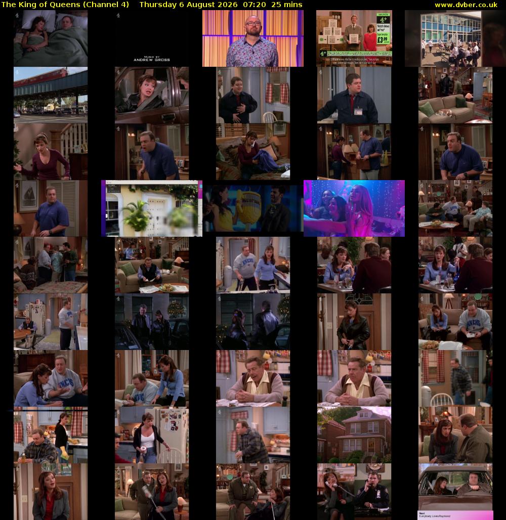 The King of Queens (Channel 4) Thursday 6 August 2026 07:20 - 07:45
