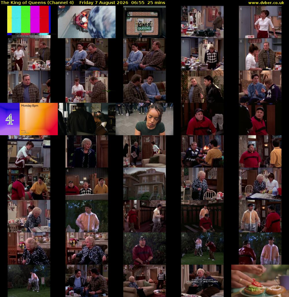 The King of Queens (Channel 4) Friday 7 August 2026 06:55 - 07:20