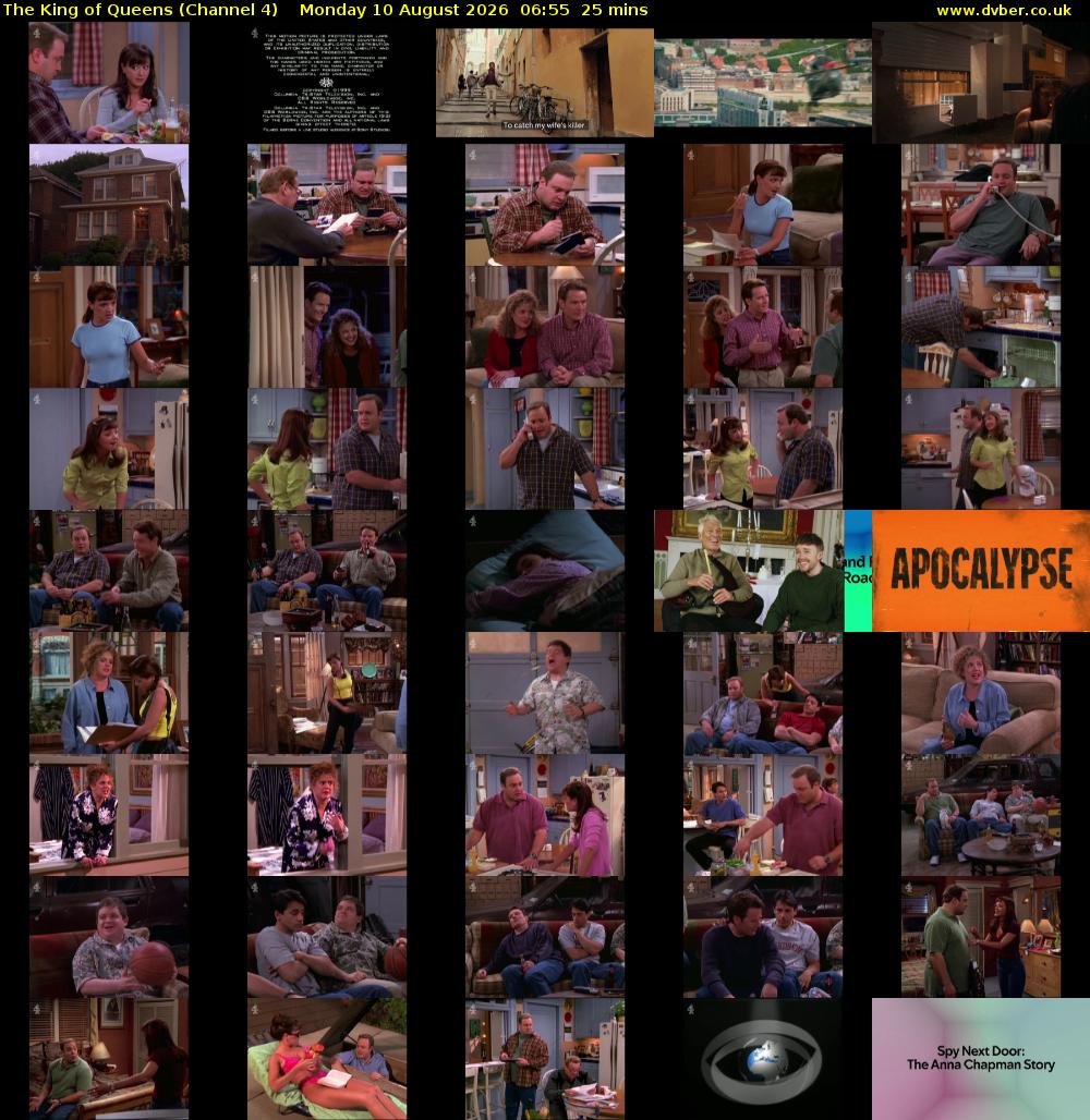 The King of Queens (Channel 4) Monday 10 August 2026 06:55 - 07:20