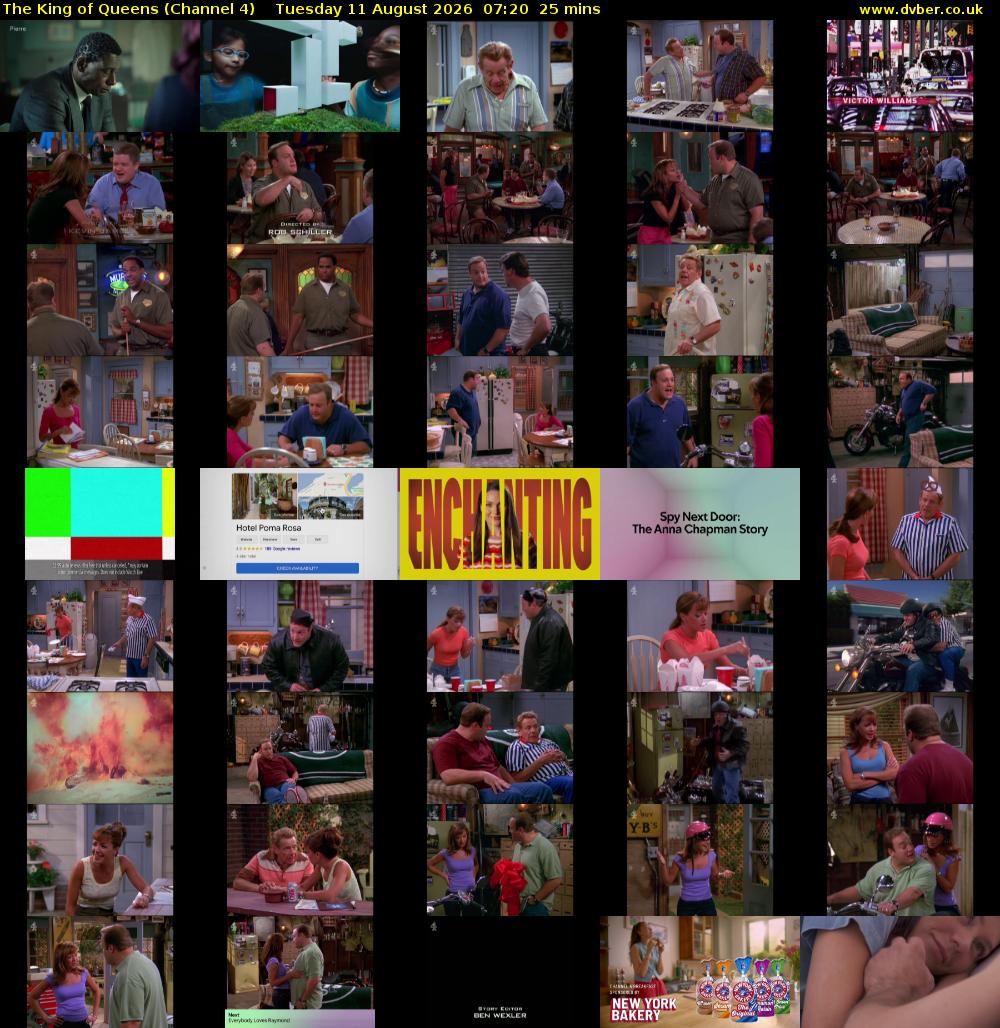 The King of Queens (Channel 4) Tuesday 11 August 2026 07:20 - 07:45