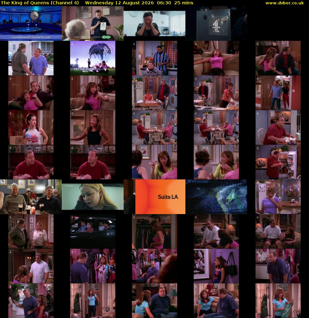 The King of Queens (Channel 4) Wednesday 12 August 2026 06:30 - 06:55