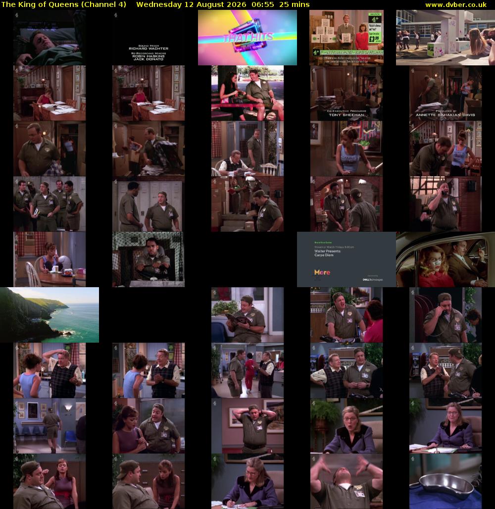 The King of Queens (Channel 4) Wednesday 12 August 2026 06:55 - 07:20