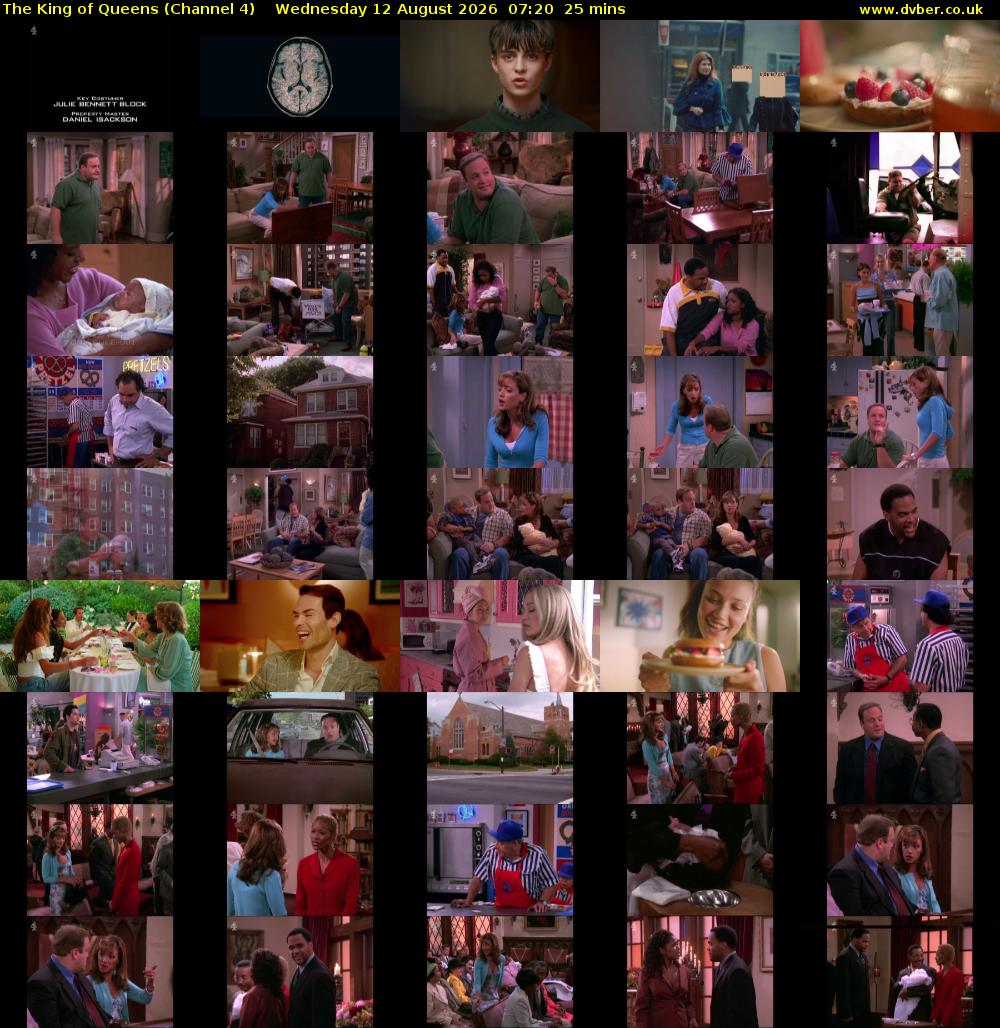 The King of Queens (Channel 4) Wednesday 12 August 2026 07:20 - 07:45