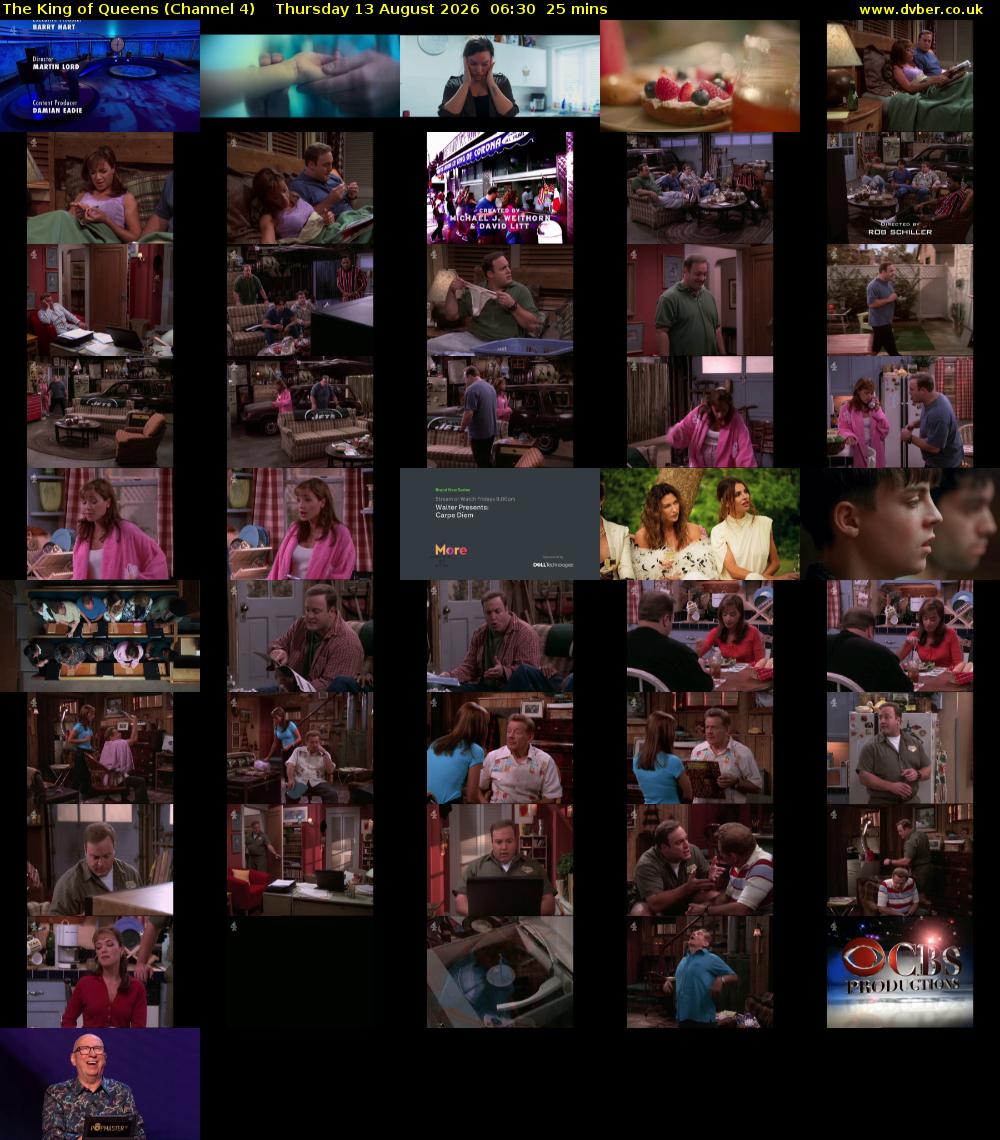 The King of Queens (Channel 4) Thursday 13 August 2026 06:30 - 06:55