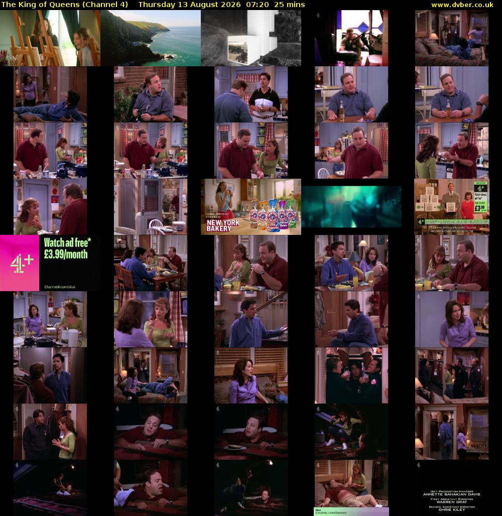 The King of Queens (Channel 4) Thursday 13 August 2026 07:20 - 07:45