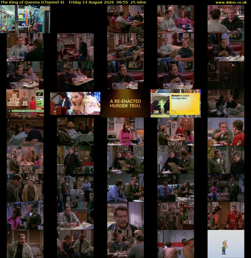 The King of Queens (Channel 4) Friday 14 August 2026 06:55 - 07:20