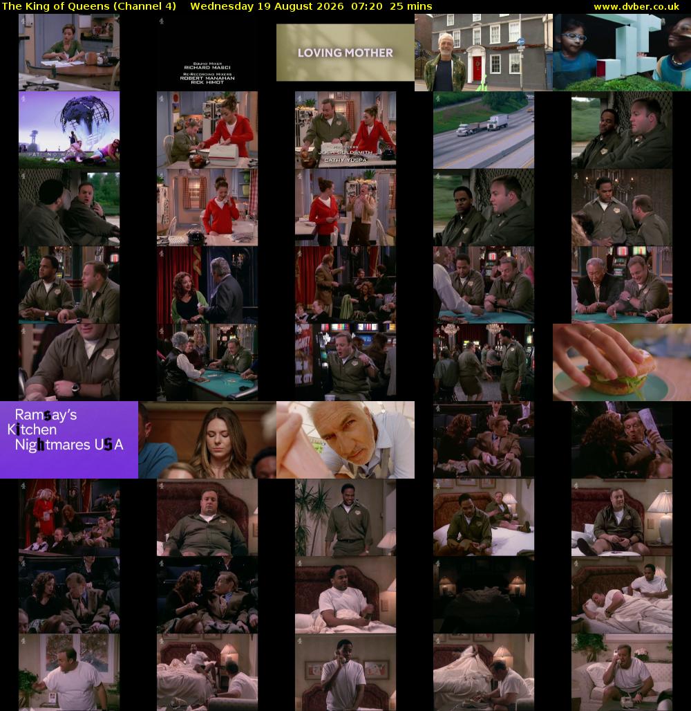 The King of Queens (Channel 4) Wednesday 19 August 2026 07:20 - 07:45