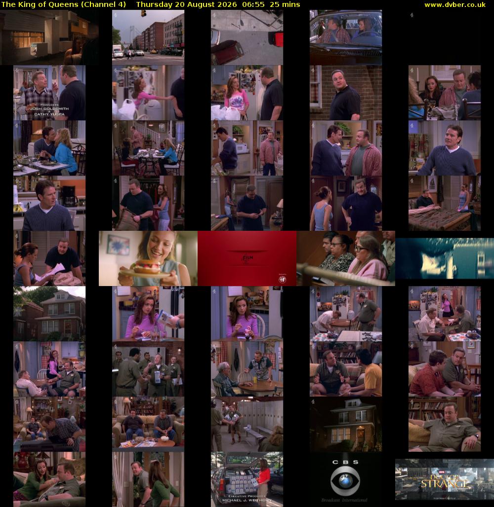 The King of Queens (Channel 4) Thursday 20 August 2026 06:55 - 07:20