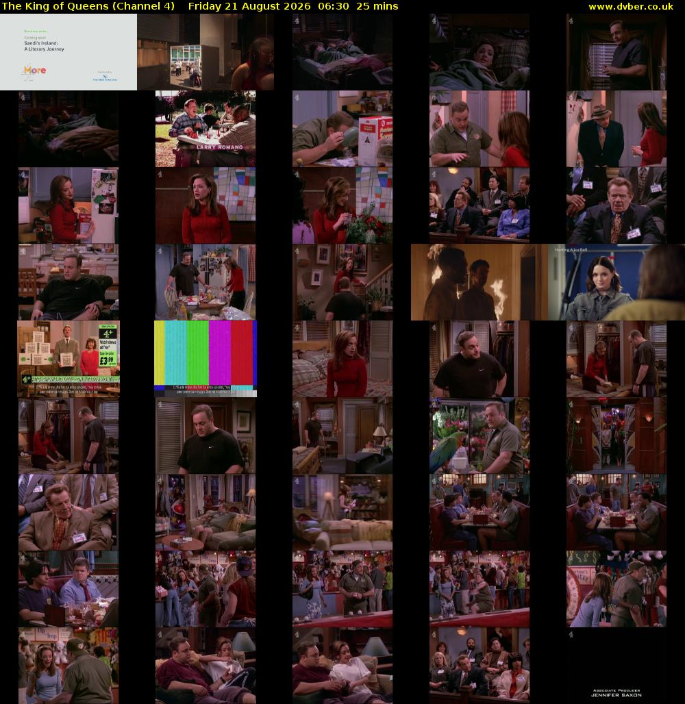 The King of Queens (Channel 4) Friday 21 August 2026 06:30 - 06:55