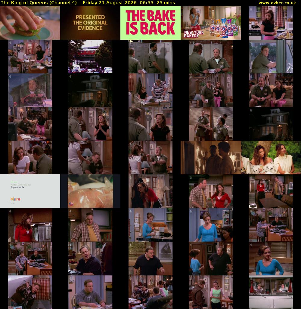 The King of Queens (Channel 4) Friday 21 August 2026 06:55 - 07:20