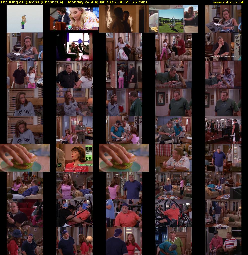 The King of Queens (Channel 4) Monday 24 August 2026 06:55 - 07:20