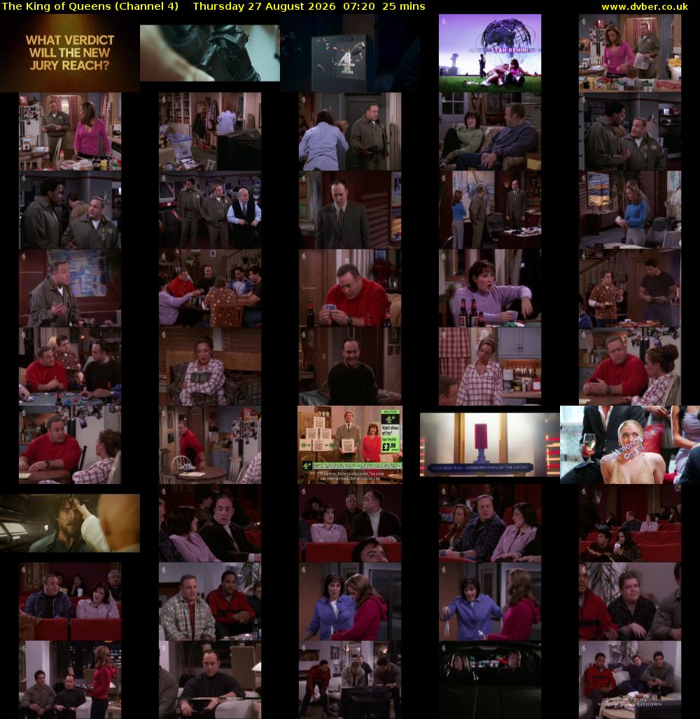 The King of Queens (Channel 4) Thursday 27 August 2026 07:20 - 07:45