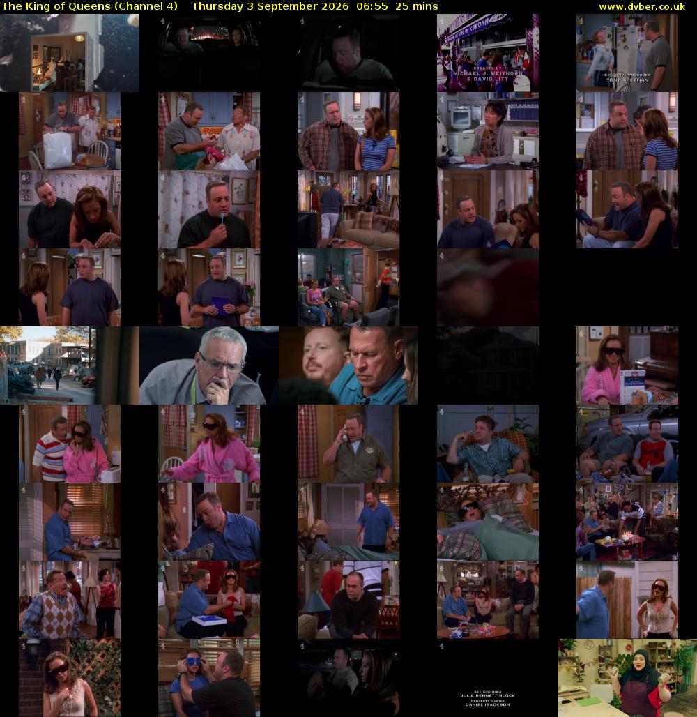 The King of Queens (Channel 4) Thursday 3 September 2026 06:55 - 07:20