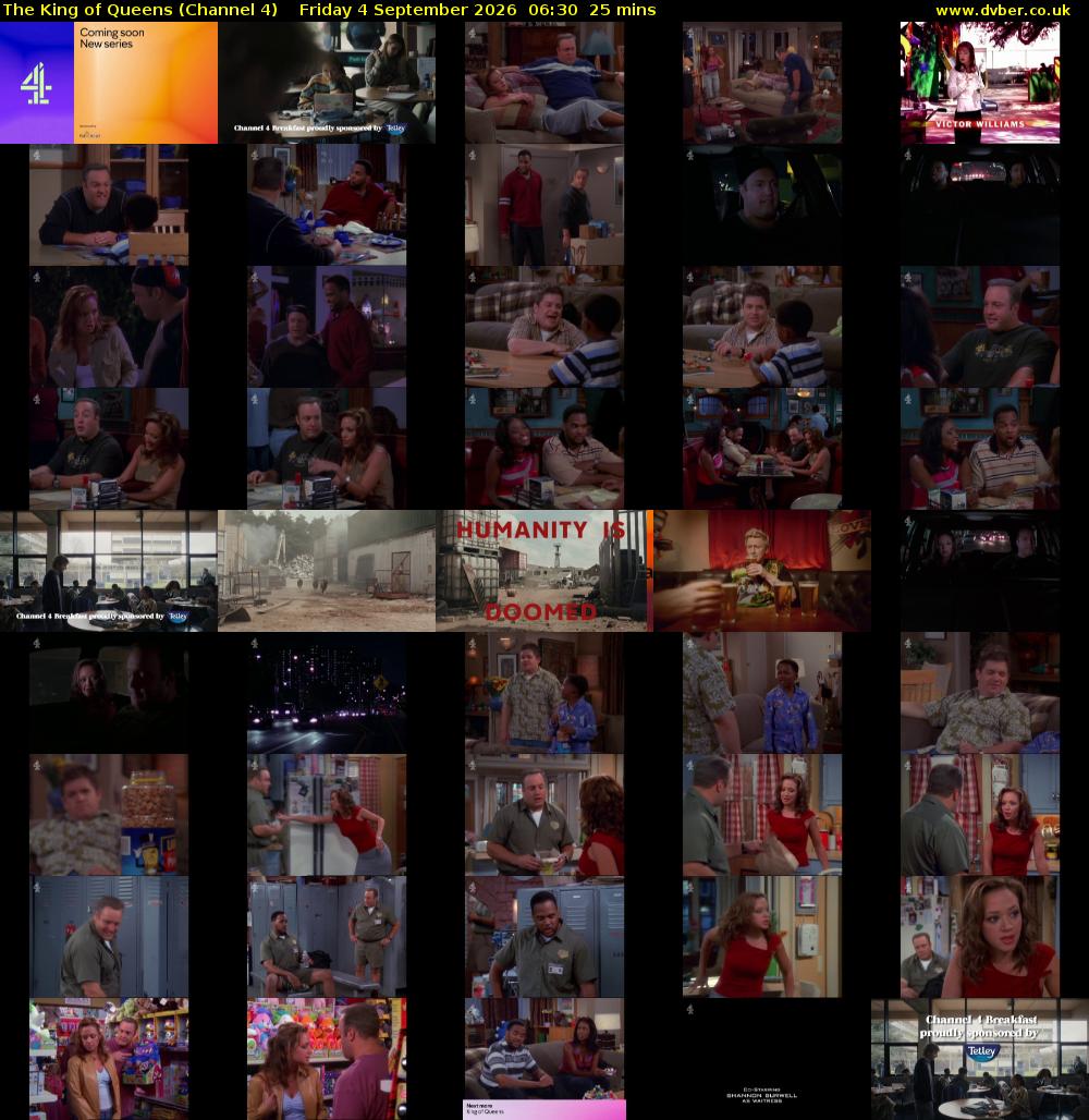 The King of Queens (Channel 4) Friday 4 September 2026 06:30 - 06:55