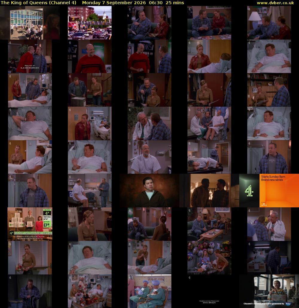 The King of Queens (Channel 4) Monday 7 September 2026 06:30 - 06:55