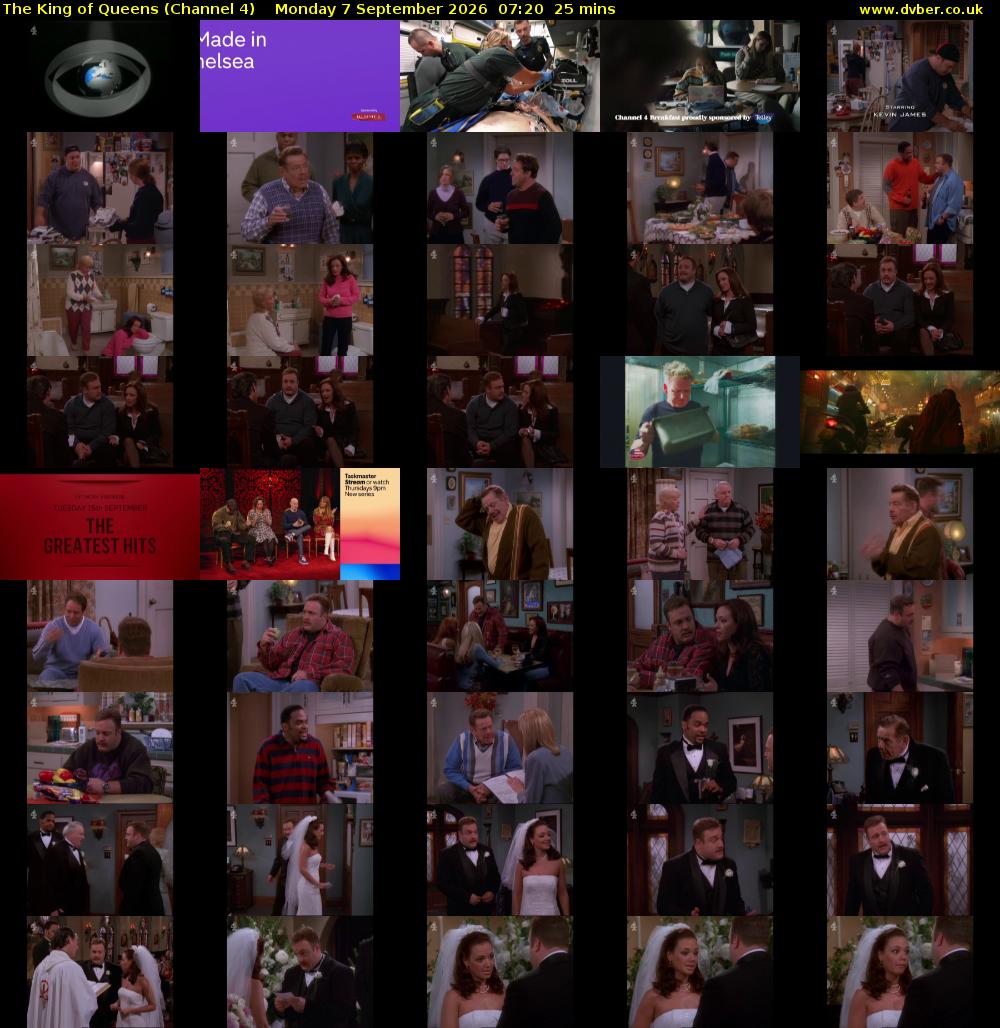 The King of Queens (Channel 4) Monday 7 September 2026 07:20 - 07:45