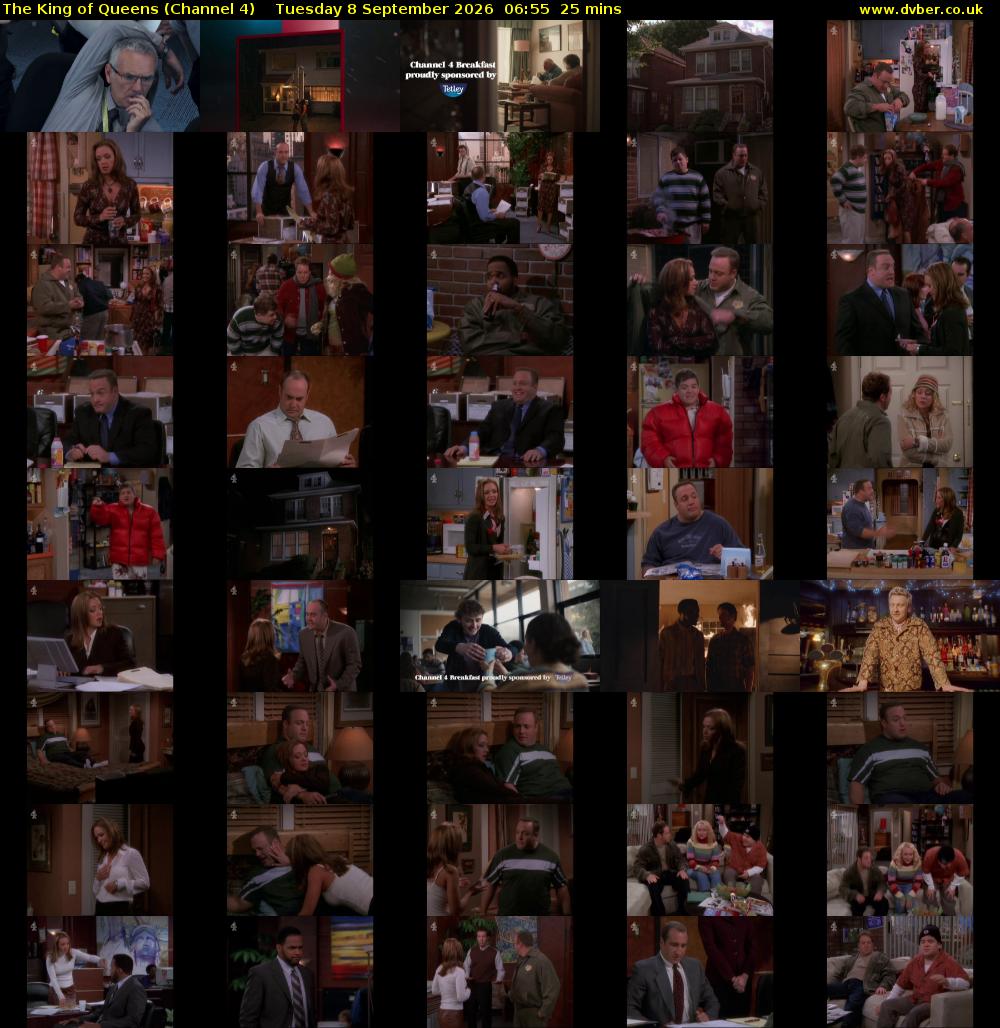 The King of Queens (Channel 4) Tuesday 8 September 2026 06:55 - 07:20