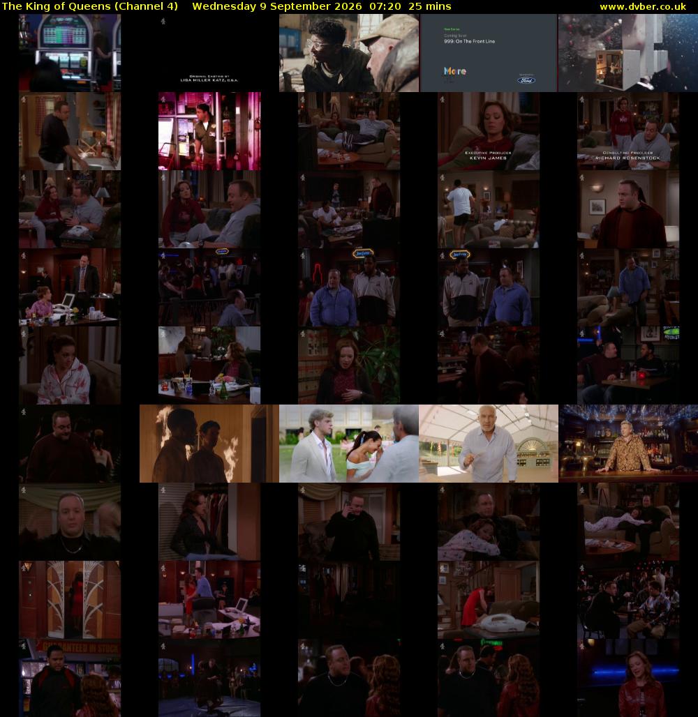The King of Queens (Channel 4) Wednesday 9 September 2026 07:20 - 07:45